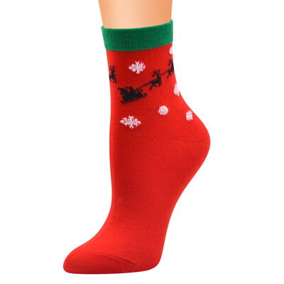 

Tailored Women Christmas Red Cotton Print Thicker Anti-slip Floor Socks Carpet Socks