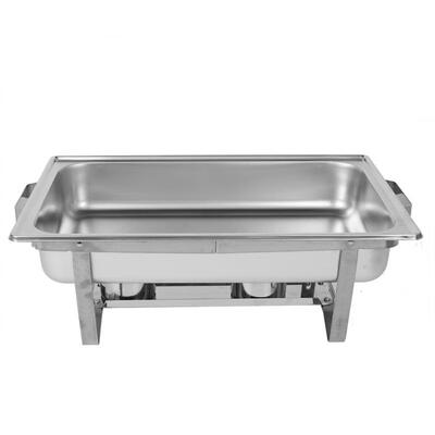 

Greensen 9L Stainless Steel Rectangular Chafing Dish with Pan Alcohol Furnace for Buffet Catering