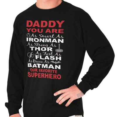 

Favorite Superhero Fathers Day Long Sleeve Tee