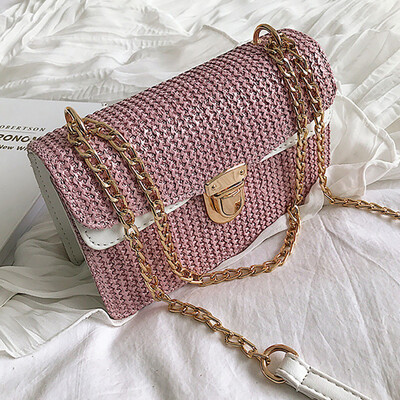 

Tailored Women New Fashion Wild Chain Bag Messenger Shoulder Bag Weaving Bag