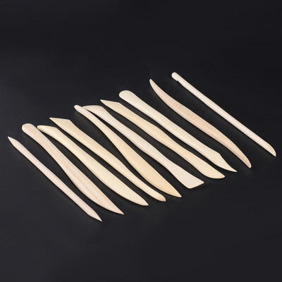 

Greensen 10pcs Wooden Pottery Clay Polymer Sculpting Modeling Tool DIY Art Craft Kit