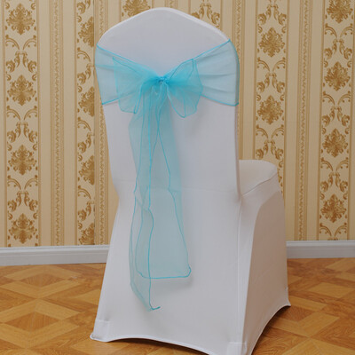 

Toponeto Flower Bow Chair Back Cover Net Sash Back Ties Elegant Party Decor Multi-color
