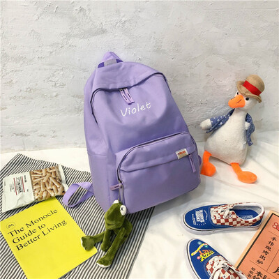 

Ins wind bag female college students Korean version of high school junior high school junior high school girls simple Joker backpa