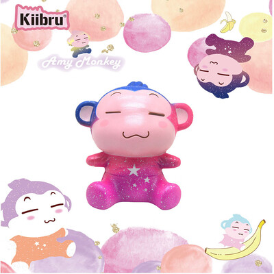 

Gotoamei 13cm Galaxy Naughty Monkey Cream Scented Squishies Charm Slow Rising Squeeze Toy