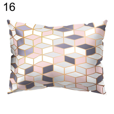 

Marble Grain Geometric Print Pillow Case Sofa Waist Throw Cushion Cover Decor