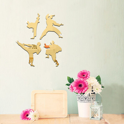

Toponeto Acrylic 3D Kongfu Combination Mirror Effect Wall Sticker Decal Home Decor GD