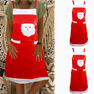 

Siaonvr Christmas Decoration Santa Claus Apron Kitchen Aprons Dinner Party Apron
