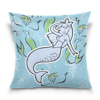 

ALAZA Throw Pillow Cover 16 X 16 inch Christmas Gift Cushion Cover with Cartoon Printed Pillowcase