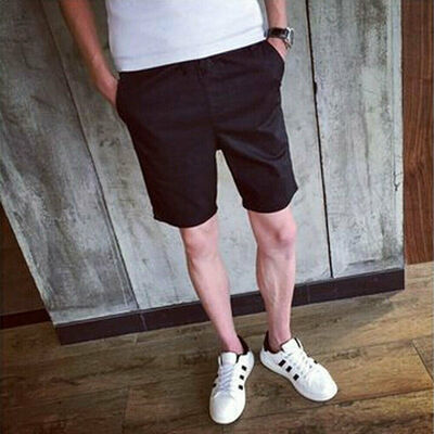 

Mens Cargo Shorts Pants Casual Summer Beach Sport Gym Trousers Plain Elastic