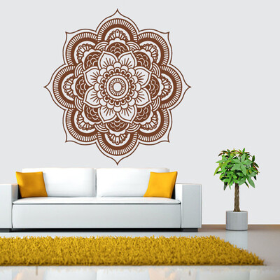 

〖Follure〗Mandala Flower Indian Bedroom Wall Decal Art Stickers Mural Home Vinyl Family BK