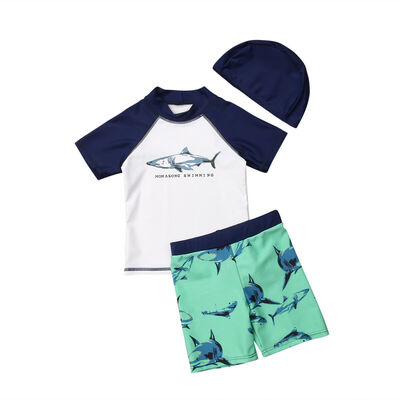 

3pcs Toddler Baby Kids Boys Shark Swimwear Surfing Swimsuit Beachwear Rashguard