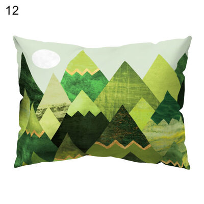 

Colorful Triangle Print Pillow Case Sofa Waist Throw Cushion Cover Home Decor