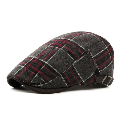 

Simple Plaid Warm Cap Free Size for 56-59cm