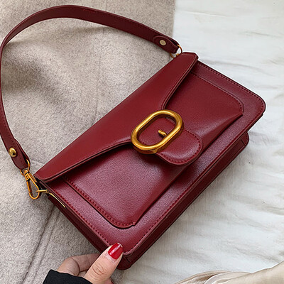

On the new bag woman 2019 Korean version of fashion&texture leisure one shoulder slanted bag small square bag