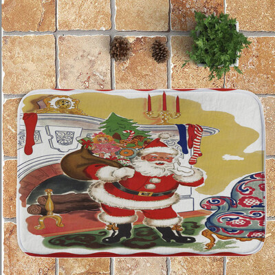 

Gobestart Merry Christmas Welcome Doormats Indoor Home Carpets Decor 40x60CM