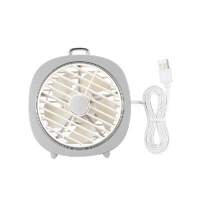 

Mini USB Table Fan with Rotating Cover Mask 3 Speeds 180° Wind Direction&Adjustable Night Light Desktop Fan for Office Home