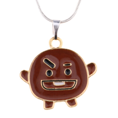 

BTS Members Cartoon Image Pendant Necklace Fashion Jewelry Alloy Chain Hot Gift for ARMY