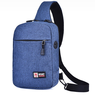 

Hot Single Fashion Shoulder Bag Men Casual Large Capacity Solid Color Waterproof Chest Messenger Bags Outdoor Working