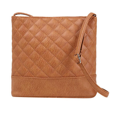 

Vintage Solid Color Shoulder Handbags Women Lattice Leather Messenger Bags