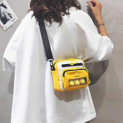

Cute small bag female 2019 new Korean version of the wild foreign student single shoulder Messenger bag cartoon girl canvas bag