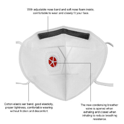 

Honeywell Dust Mask 6pcsLot KN95 Anti-particulate Anti PM25 Smog Protective Industrial Dust Valved Masks D7030V