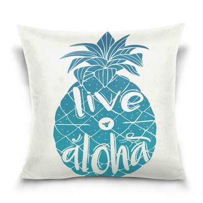 

ALAZA 16 X 16 inch Pillow Case Decorative Cushion Cover Live Aloha Pattern Pillowcase