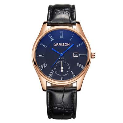 

Orison large dial mens fashion belts mens watches student couples thin business quartz watches