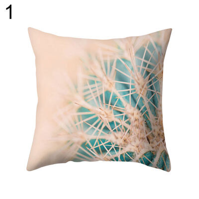 

Fresh Sun Flower Cactus Throw Pillow Case Cushion Cover Sofa Bed Car Cafe Decor