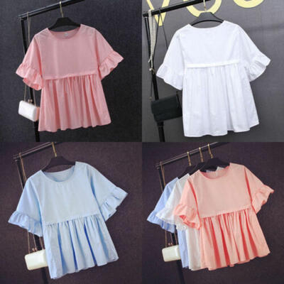 

Fashion Womens Ladies Summer Long Sleeve Shirt Loose Casual Blouse Tops T-Shirt