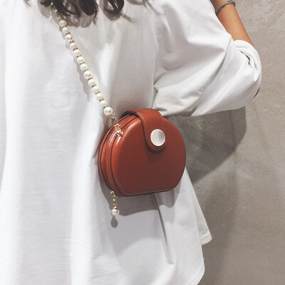 

Net red wild gas chain small round bag female bag 2019 new fashion shoulder bag summer small fresh messenger bag