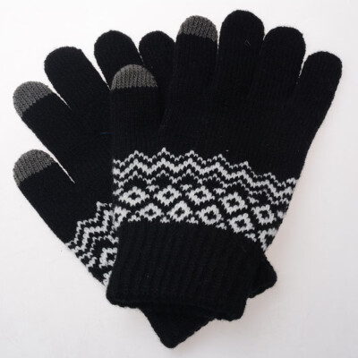 

1Pair Touch Screen Gloves Stretch Knit Mittens Winter Warm Gloves Christmas Gifts for Women Girl