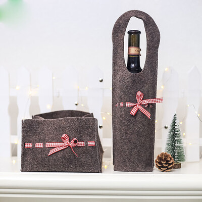 

〖Follure〗Merry Christmas Santa Wine Bottle Bag Cover Xmas Dinner Party Tables Decor