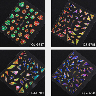 

Toponeto 15 Sheets Nail Art Transfer Stickers 3D Design Manicure Tips Decal Decoration