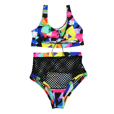 

Saidsome Women Two Pieces Lace Up Bandage Bikini Swimsuit Set High Waisted Bathing Suit