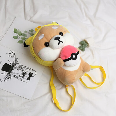 

Korean version of the wild cartoon cute little Shiba Inu shoulder bag female 2019 new wave fashion plush toy shoulder bag