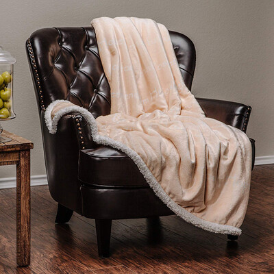 

Toponeto Flannel Super Soft Super Luxurious Positive Energy Cure Square Blanket