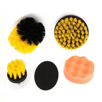 

Greensen 5pcs Universal 6mm Round Hex Shank Electric Drill Brush Set with Sponge for Polish Grinding