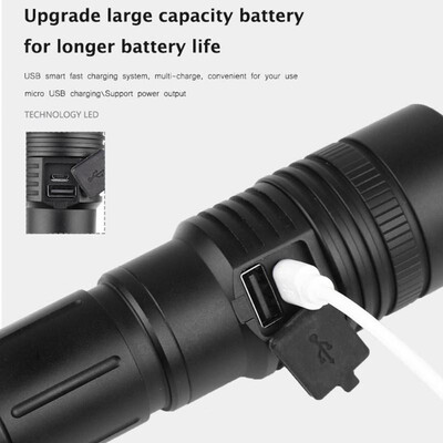 

LED Aluminum Alloy Zoom Flashlight Waterproof Outdoor Night Climbing Tool