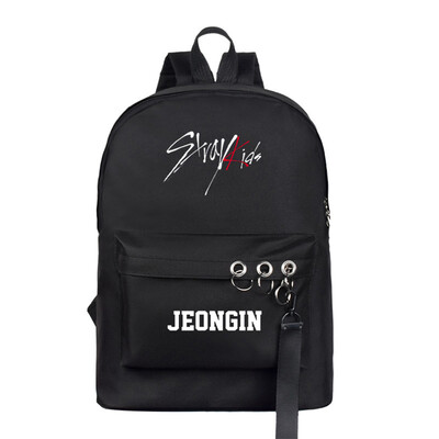 

New Fashion Stray Kids Backpack Kpop Singers Band Shoulder Bag Girls Ladies Bagpack Black Student School Bag