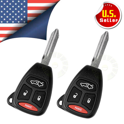 

2 Car Key Remote Head Uncut Ignition Transponder Keyless Fob Combo For KOBDT04A