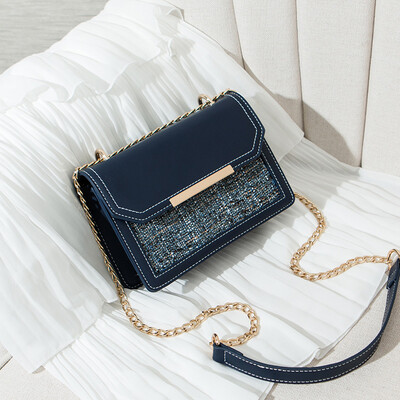 

Autumn&winter fresh female bag tide Korean version of the chain hour still single shoulder oblique satchel