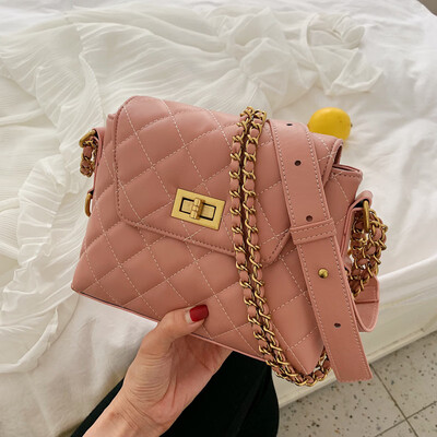 

Qiao Bani 2019 new European&American style fashion simple rhombic chain bag wild single shoulder diagonal trend handbags