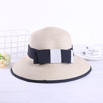 

Japanese summer new bowknot sunshade hat lady summer holiday sunscreen Beach Hat foldable wholesale
