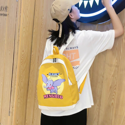 

Junior high school students schoolbags Korean version of high school students ins style college students canvas double shoulder b
