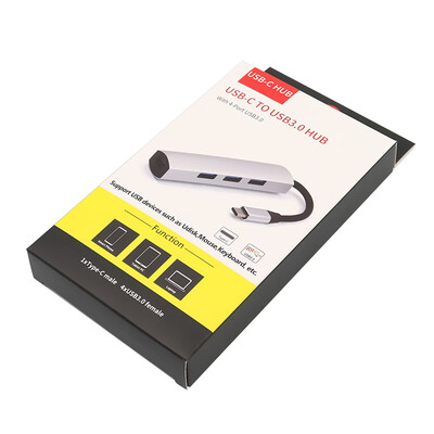 

4-Port USB Hub 5Gbps High Speed for Laptop Computer Phone Tablet Type-C to USB 30 Multi-USB Port Black