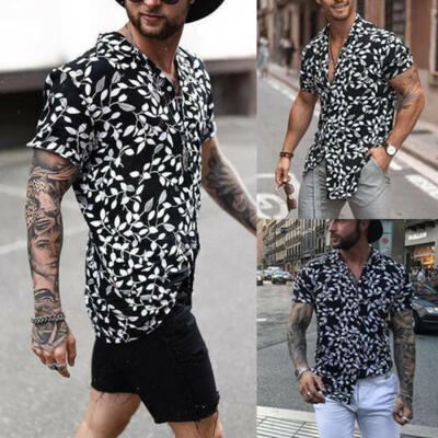 

Botón de hombre Top de playa Camiseta de manga corta Camiseta casual Ropa formal