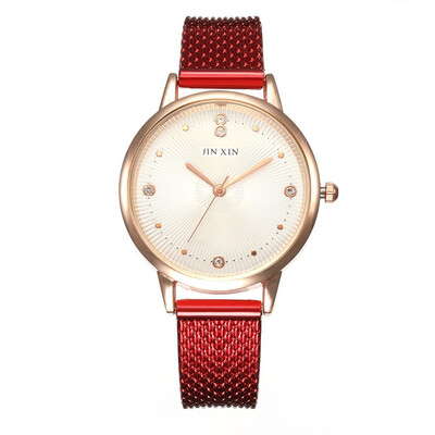 

New hot womens simulation mesh belt watch hypoallergenic