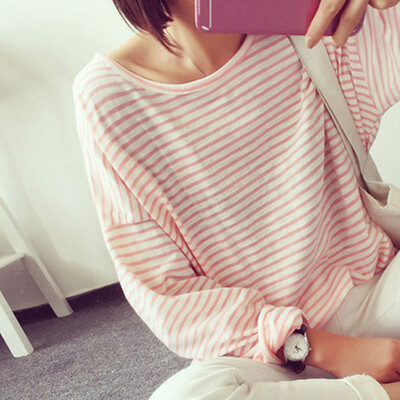 

Starmoon Fashion Stripe Womens Regular Long Sleeve Round Neck T-shirt