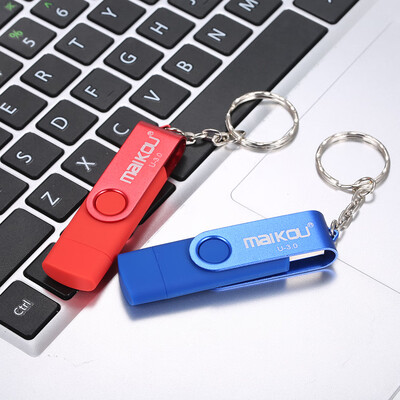 

MaiKou 2-in-1 USB 30 Flash Drive USB Flash Disk Red&128GB