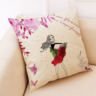 

〖Follure〗Home Decor Cushion Cover Flower Girl Pillowcase Sofa Car Throw Pillow Covers